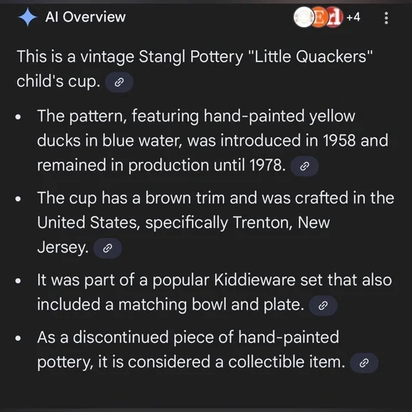 Stangl Pottery Kiddieware Little Quackers Hand Painted Cup Signed 2.75"T - Picture 7 of 7